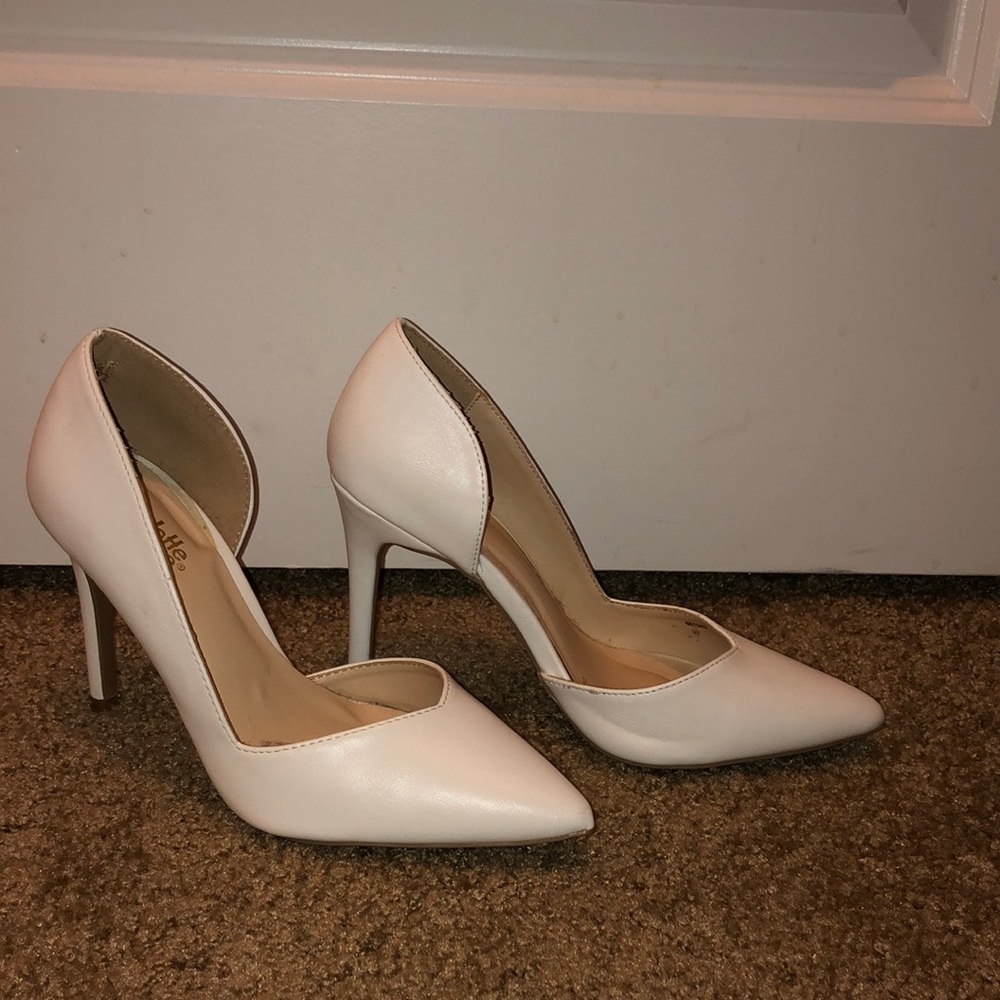 White Leather Pumps